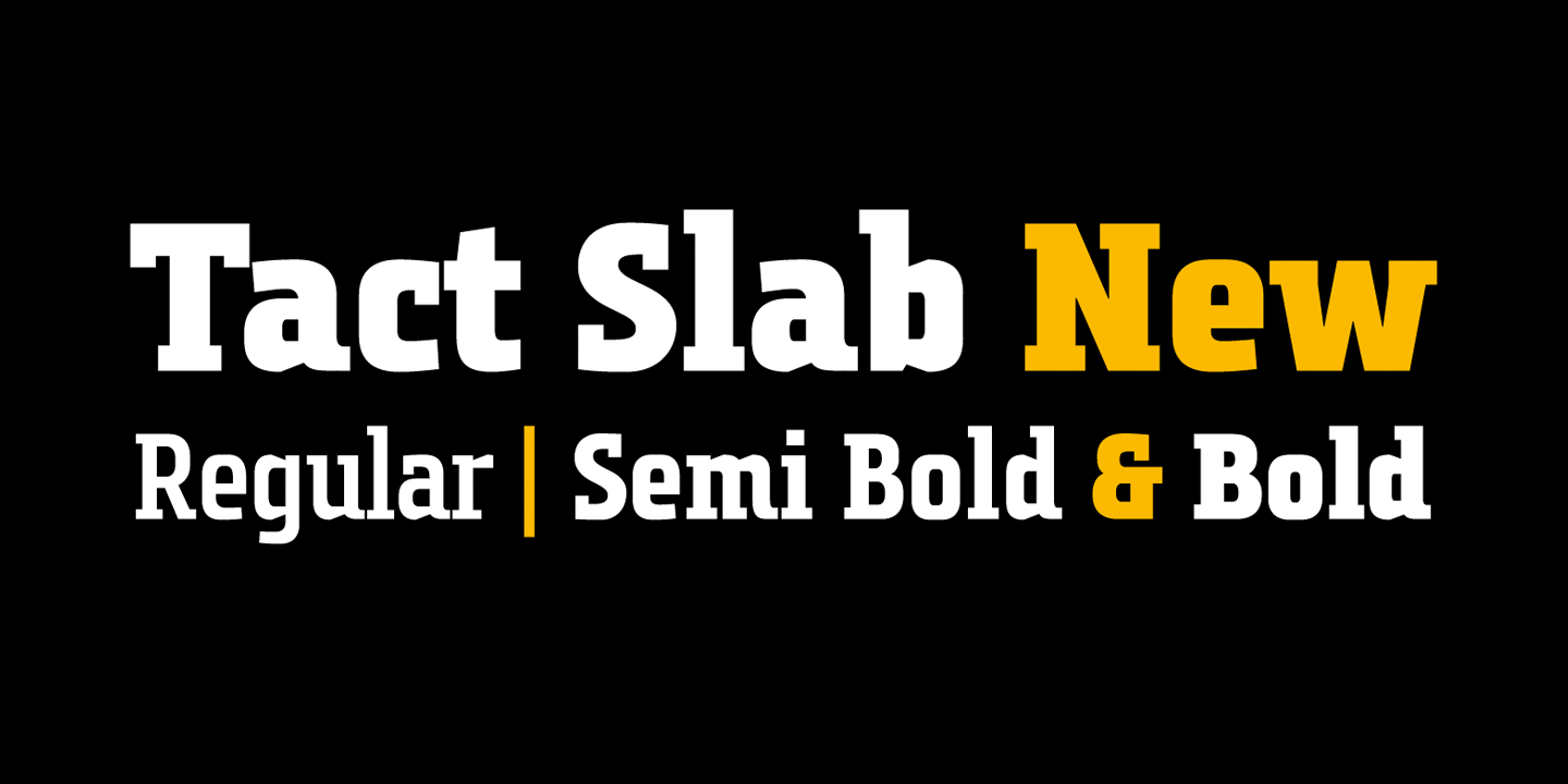 Пример шрифта Tact Slab New